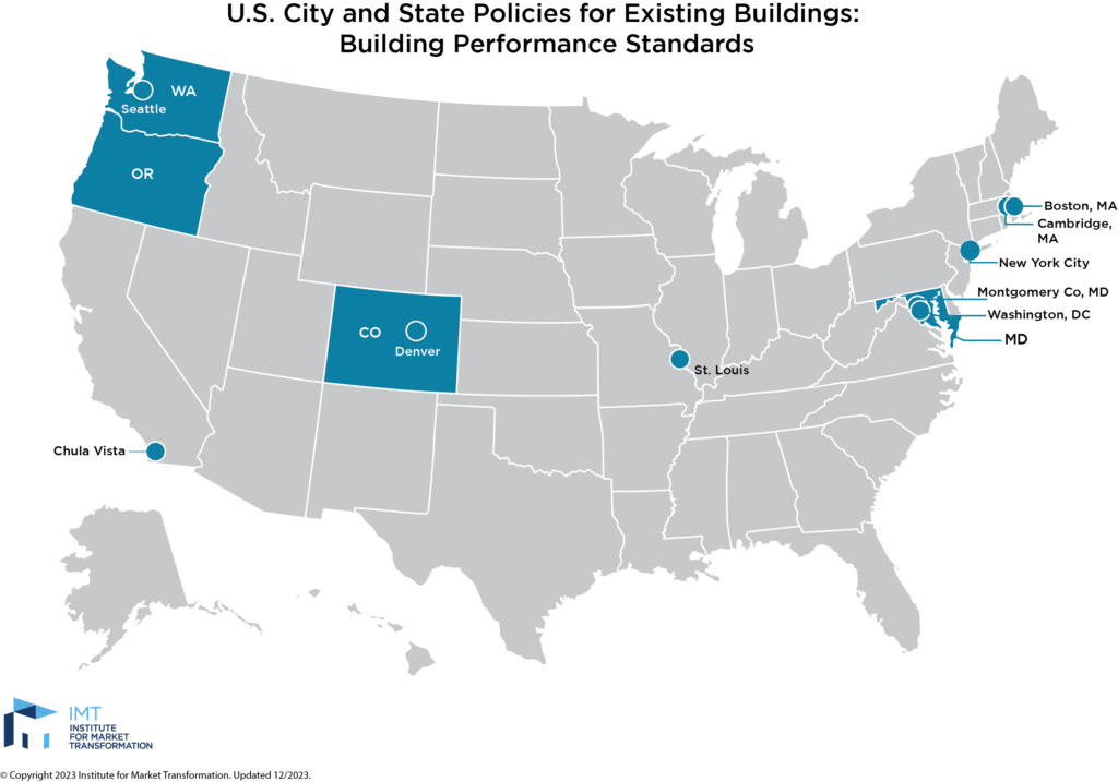 IMT Map of US Jurisdictions with Building Performance Standards